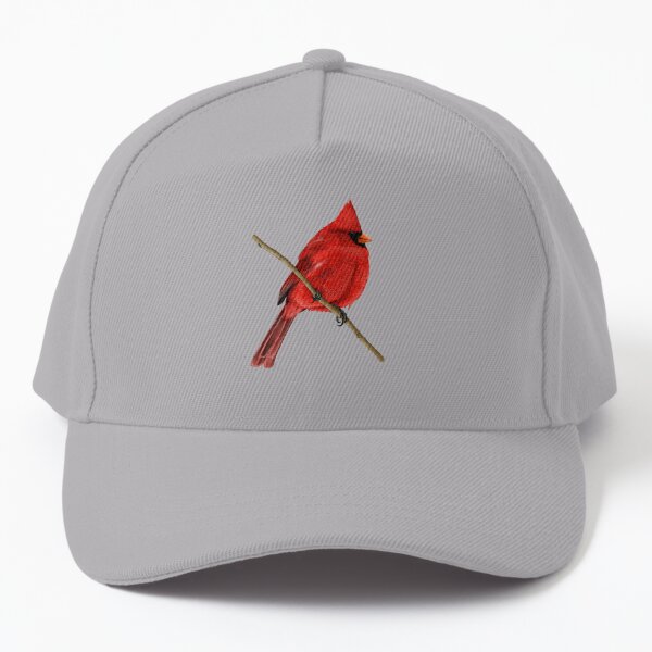 Baseball Cap With Cardinal Bird 