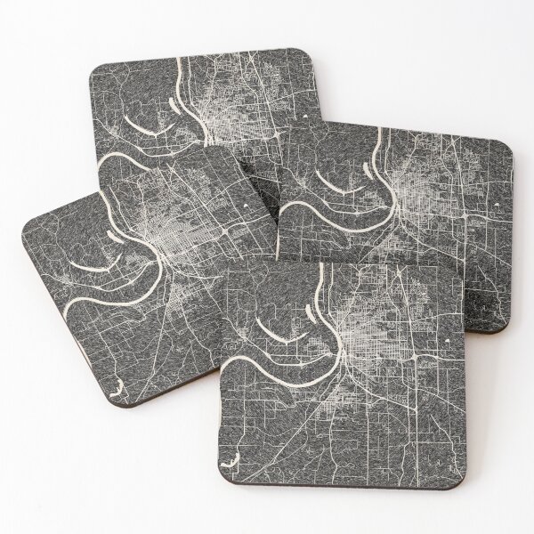 Item preview, St. Joseph map Missouri Ink lines designed and sold by InkMaps.