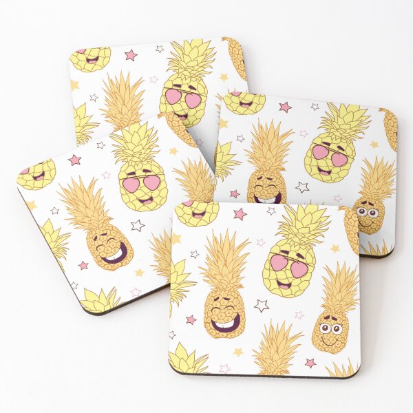 Artikelvorschau, Lustige Ananas-Gesichter nahtlos entworfen und verkauft von Gurshnet68.