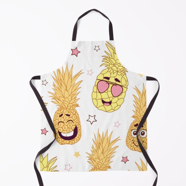 Item preview, Fun pineapple faces seamless designed and sold by Gurshnet68.