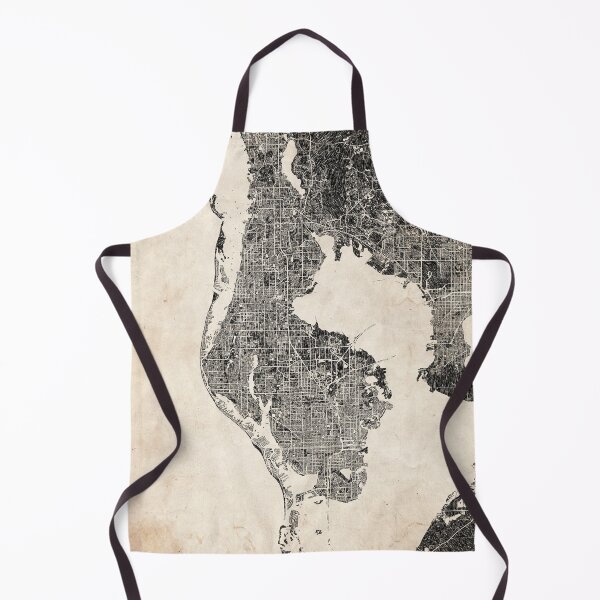 Item preview, St. Petersburg map Florida Ink lines 2 designed and sold by InkMaps.