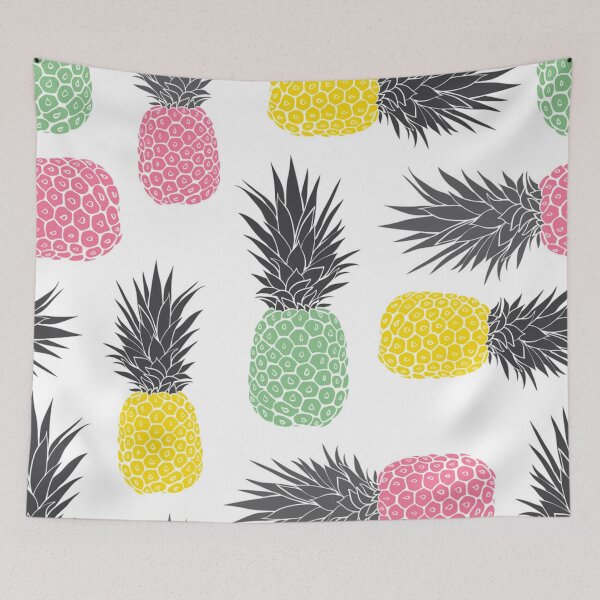 Item preview, Fun pineapple faces seamless designed and sold by Gurshnet68.