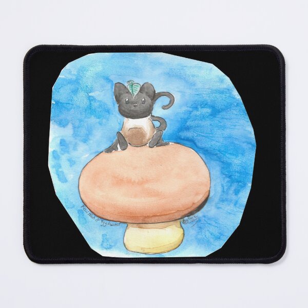 Item preview, Cat on mushroom designed and sold by Lilou-Yggdrasil.