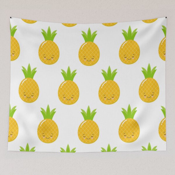 Item preview, Fun pineapple faces seamless designed and sold by Gurshnet68.