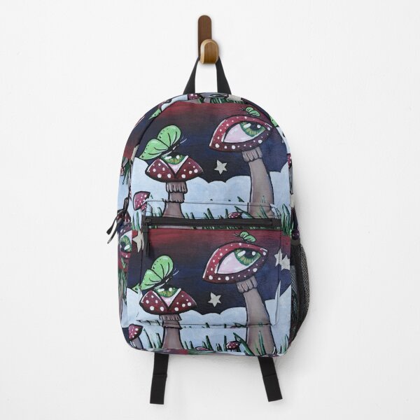 Item preview, Magical mushroom garden | mushroom shrooms with eyes and butterflies green butterfly garden designed and sold by AkiruzArt.