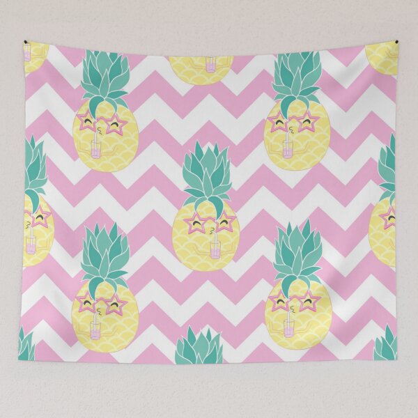 Item preview, Fun pineapple faces seamless designed and sold by Gurshnet68.
