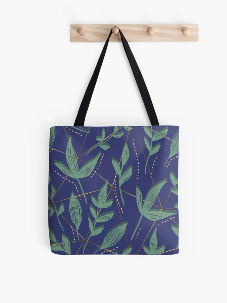 Thumbnail 1 of 2, Tote Bag, Geometric leaf pattern designed and sold by RaineLight.