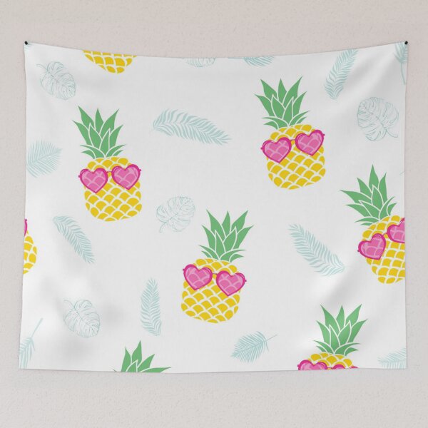 Item preview, Fun pineapple faces seamless designed and sold by Gurshnet68.