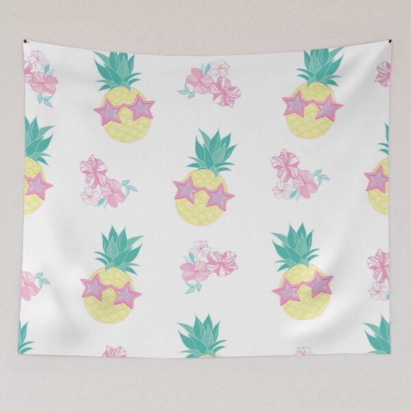 Item preview, Fun pineapple faces seamless designed and sold by Gurshnet68.