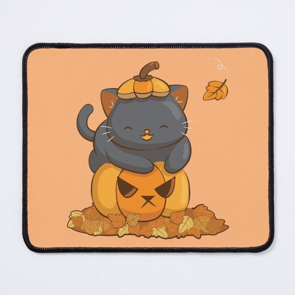 Item preview, Halloween Black Cat on Pumpkin Cute Fall Season designed and sold by Irene Koh.