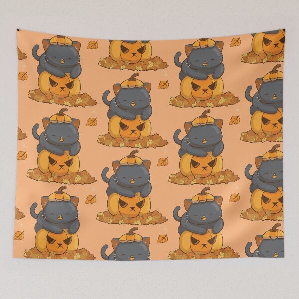 Item preview, Halloween Black Cat on Pumpkin Cute Fall Season designed and sold by Irene Koh.
