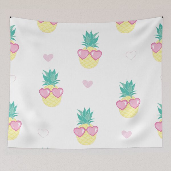 Item preview, Fun pineapple faces seamless designed and sold by Gurshnet68.