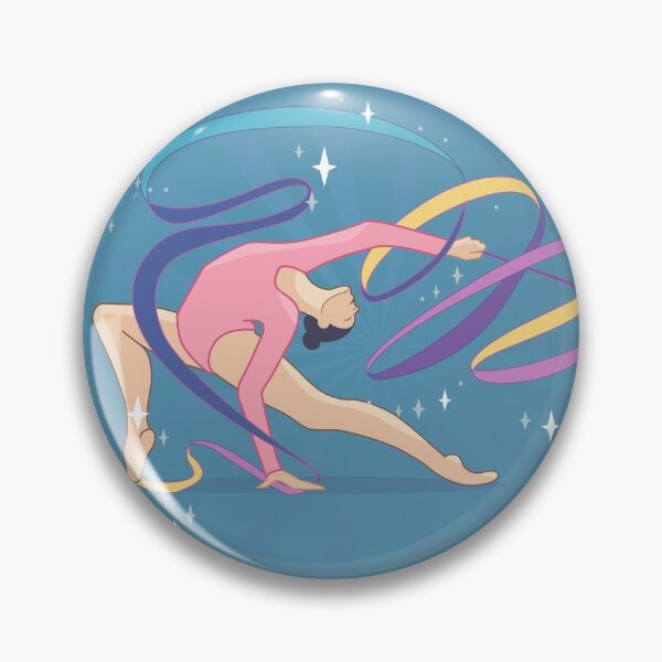 Item preview, Rhythmic Gymnast Perfoming with Colorfull Ribbon designed and sold by Zhuzha.