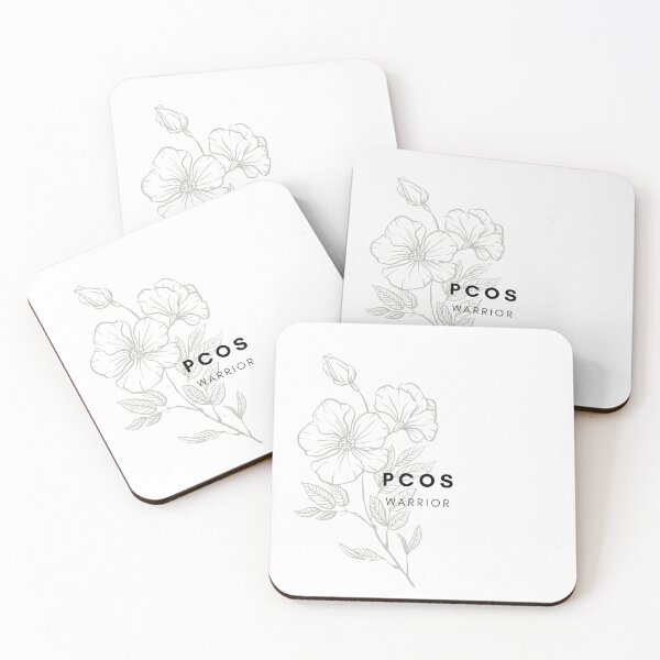 Item preview, PCOS WARRIOR: Black and White Floral Design - Chronic Illness Awareness + POLYCYSTIC OVARIAN SYNDROME designed and sold by endoemmm.