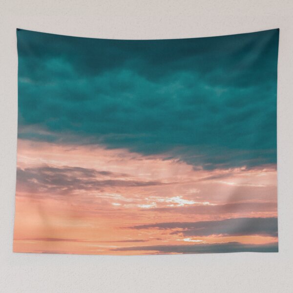Item preview, Orange dark and Blue Summer Sunset Clouds designed and sold by SoniaGreenwood.