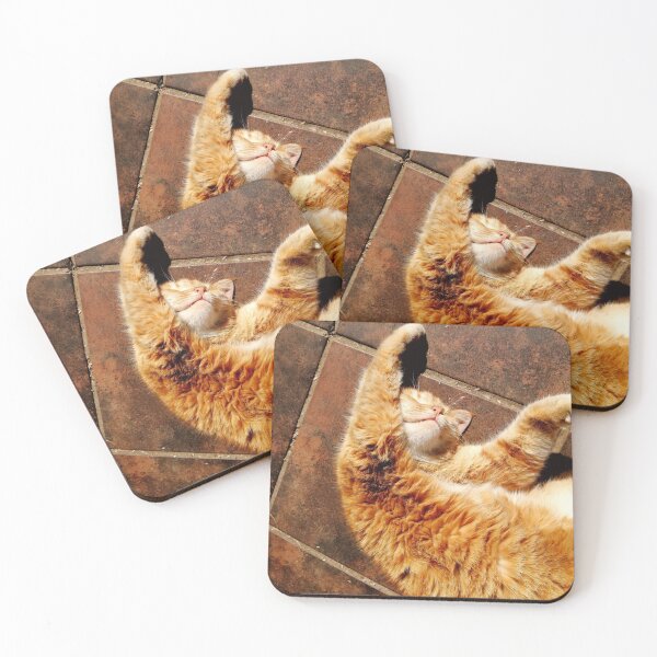Item preview, Orange cat bathing in sunlight | cat in sun orange ginger tabby cat napping  designed and sold by AkiruzArt.