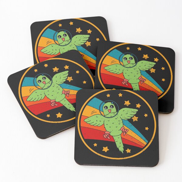 Item preview, Cute Vintage Male Indian Ringneck Parakeet Owner Retro Parakeet Parrot In Space designed and sold by JokeGysen.
