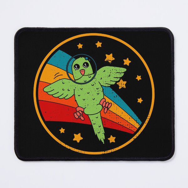 Item preview, Cute Vintage Male Indian Ringneck Parakeet Owner Retro Parakeet Parrot In Space designed and sold by JokeGysen.