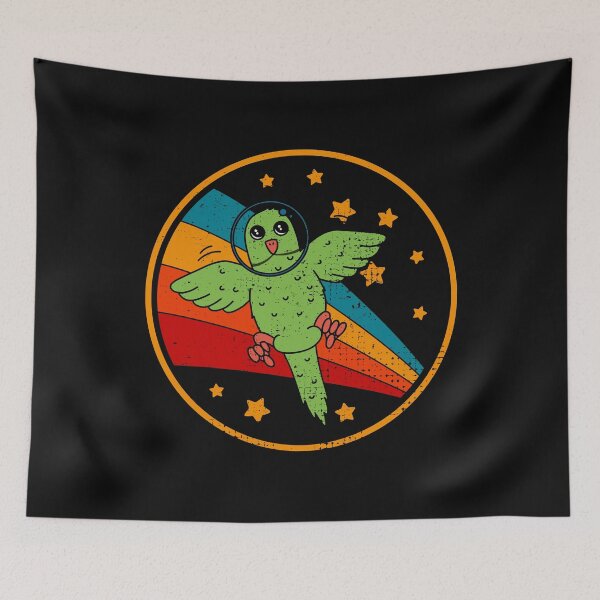 Item preview, Cute Vintage Male Indian Ringneck Parakeet Owner Retro Parakeet Parrot In Space designed and sold by JokeGysen.