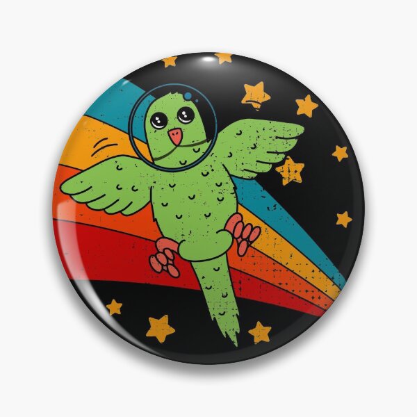 Item preview, Cute Vintage Male Indian Ringneck Parakeet Owner Retro Parakeet Parrot In Space designed and sold by JokeGysen.