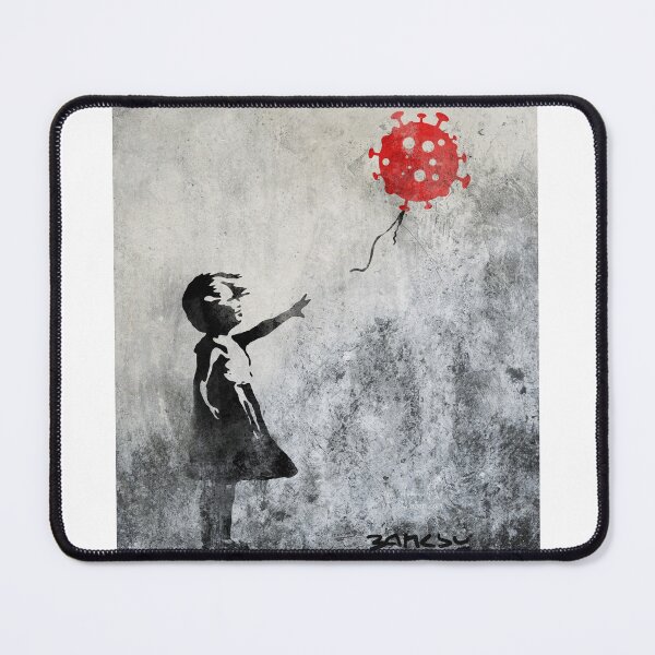 Artikelvorschau, Bansky girl covid balloon entworfen und verkauft von Andrea Gatti Art.