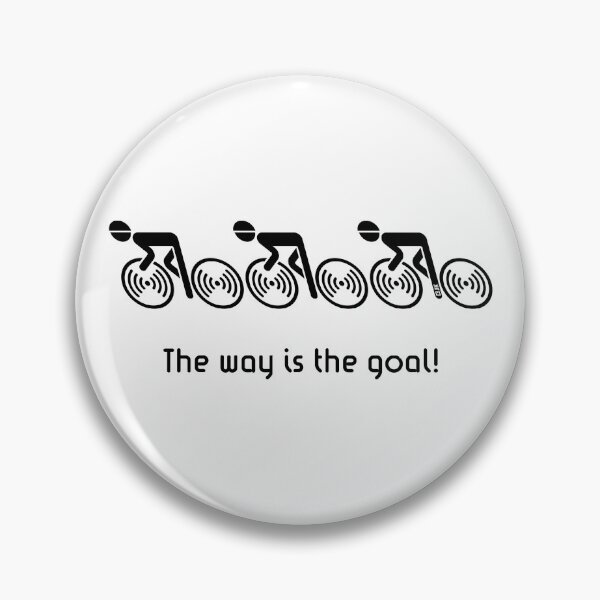 Item preview, The Way Is The Goal! (3 Racing Cyclists / Road Bike / Black) designed and sold by MrFaulbaum.