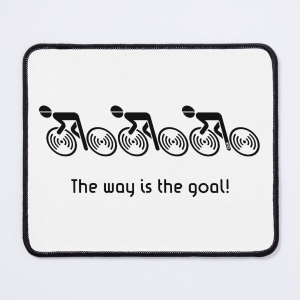 Item preview, The Way Is The Goal! (3 Racing Cyclists / Road Bike / Black) designed and sold by MrFaulbaum.
