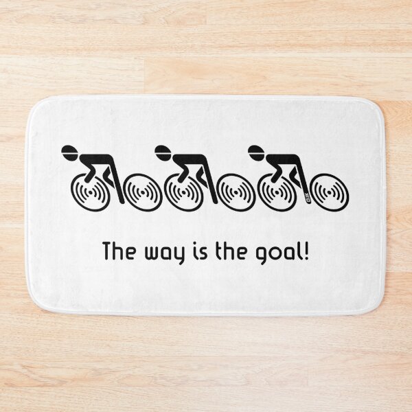 Item preview, The Way Is The Goal! (3 Racing Cyclists / Road Bike / Black) designed and sold by MrFaulbaum.