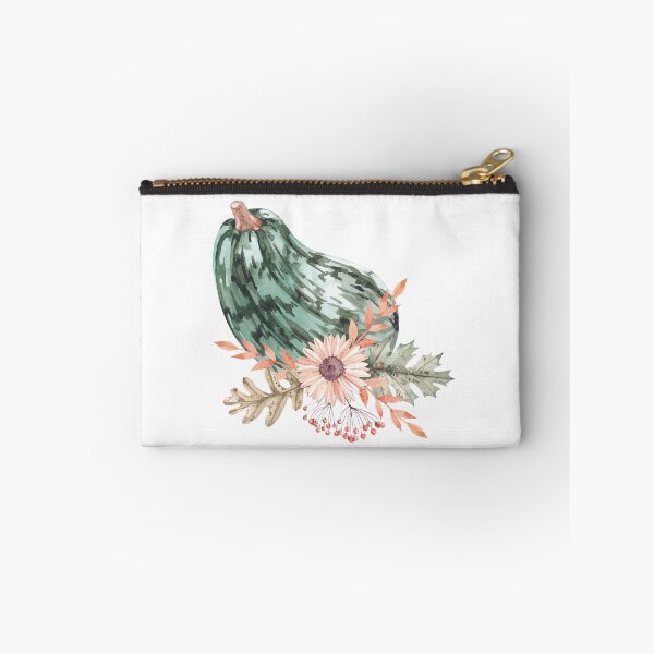 Item preview, Autumn composition in watercolor with leaves and pumpkins designed and sold by SKhappyartist.