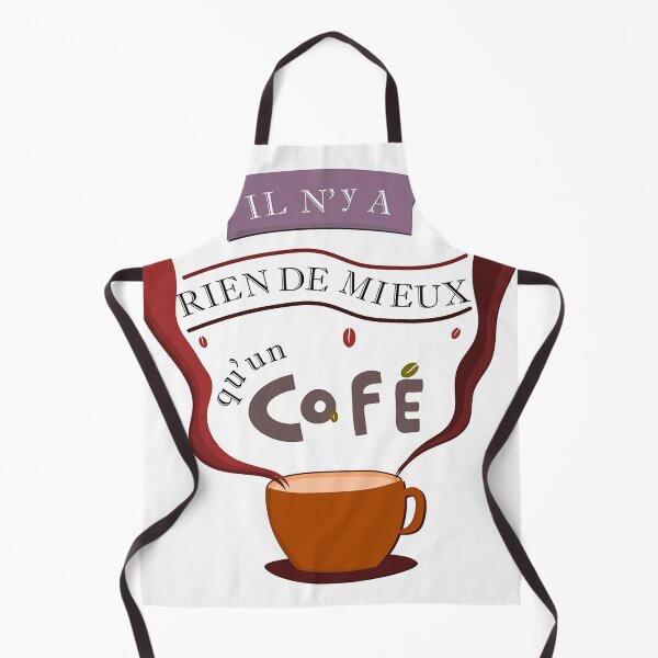 Item preview, Tablier cuisine tasse Il n'y a rien de mieux qu’un café humour cadeau designed and sold by santa-design-94.