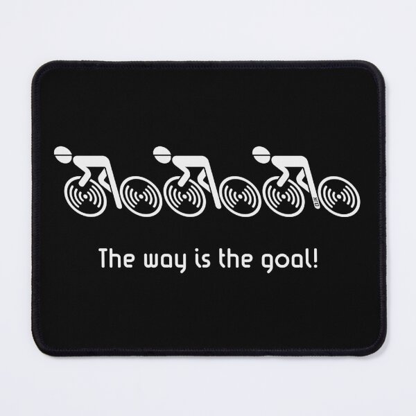 Item preview, The Way Is The Goal! (3 Racing Cyclists / Road Bike / White) designed and sold by MrFaulbaum.