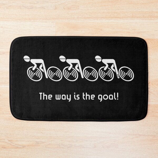 Item preview, The Way Is The Goal! (3 Racing Cyclists / Road Bike / White) designed and sold by MrFaulbaum.