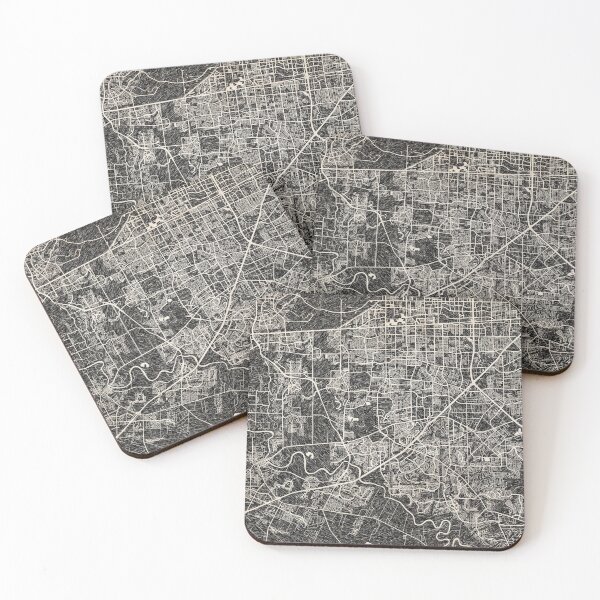 Item preview, Sugar Land map Texas Ink lines designed and sold by InkMaps.