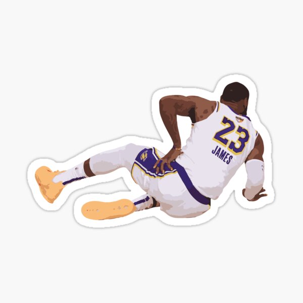 Artikel-Vorschau von Lebron James Injury lying on the floor, designt und verkauft von Basketball For Life.