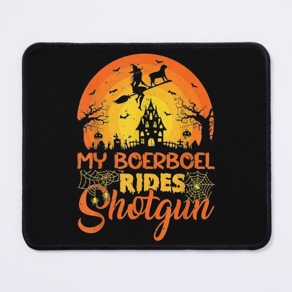 Item preview,  Vintage Witch Boerboel Rides Shotgun Halloween designed and sold by luisweber.