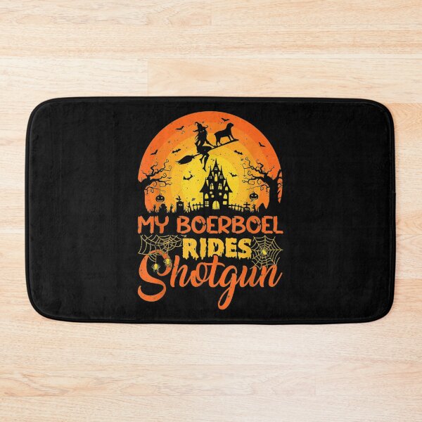 Item preview,  Vintage Witch Boerboel Rides Shotgun Halloween designed and sold by luisweber.