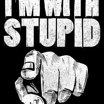 Imagen de la obra I'm With Stupid Pointing Finger At You Funny You're Stupid Gear de DynamicDesign