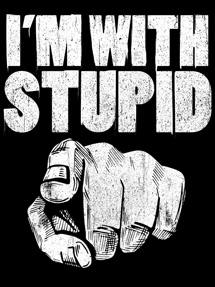 Thumbnail 3 von 3, Tuch, I'm With Stupid Pointing Finger At You Funny You're Stupid Gear designt und verkauft von DynamicDesign.