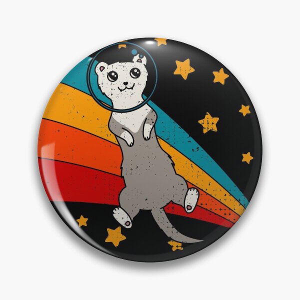 Item preview, Cute Vintage Panda Ferret Owner Retro Ferret In Space designed and sold by JokeGysen.
