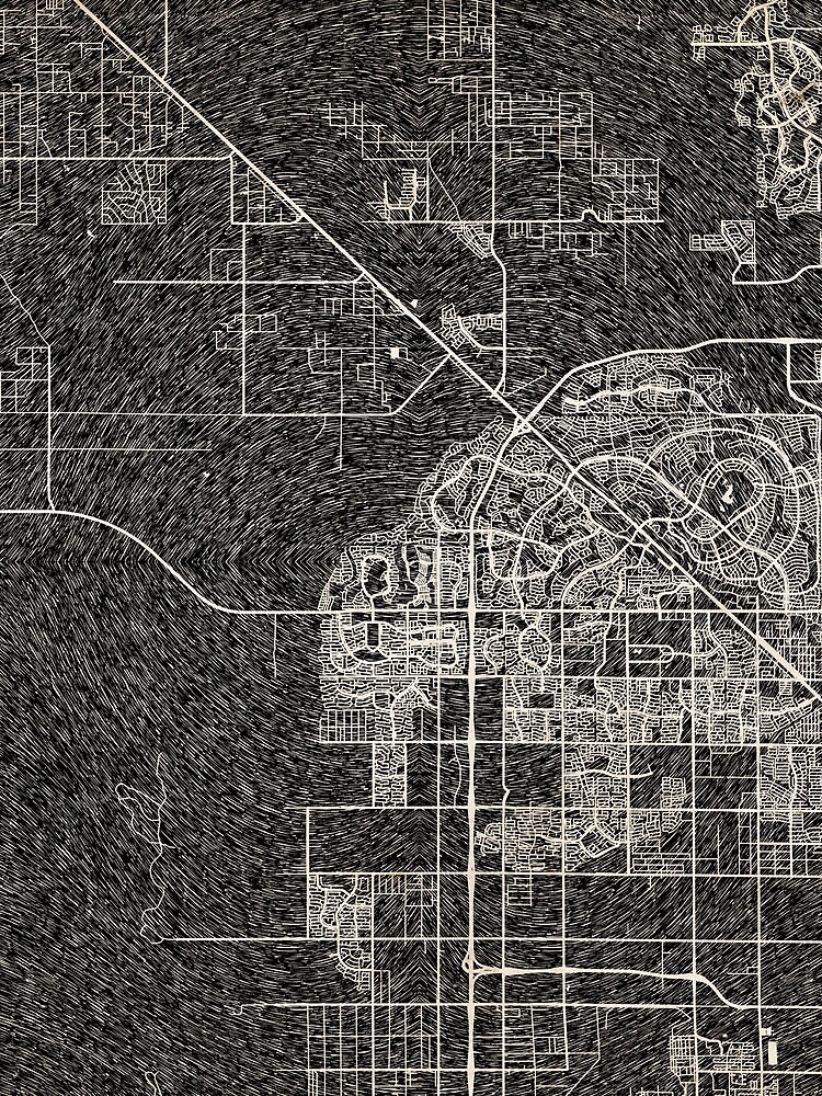 Thumbnail 3 von 3, Tuch, Surprise map Arizona Ink lines designt und verkauft von InkMaps.