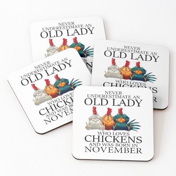 Item preview, NEVER UNDERESTIMATE AN OLD LADY WHO LOVES CHICKENS AND WAS BORN IN NOVEMBERSHIRT1 designed and sold by JARELYSHOP.