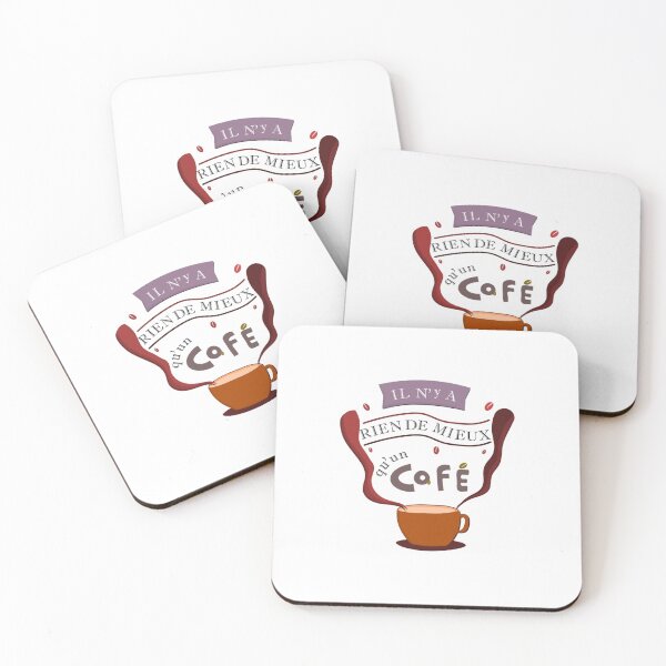Item preview, Bloc acrylique et dessous de verre tasse Il n'y a rien de mieux qu’un café humour cadeau designed and sold by santa-design-94.