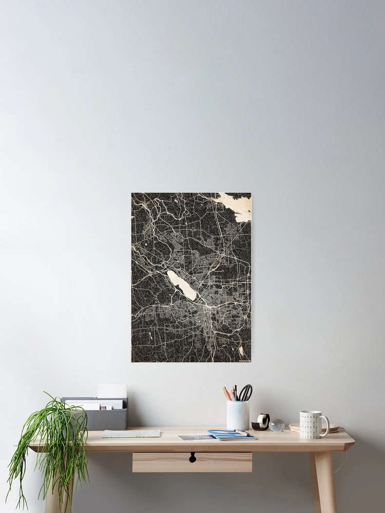 Thumbnail 2 von 3, Poster, Syracuse map New York Ink lines 2 designt und verkauft von InkMaps.