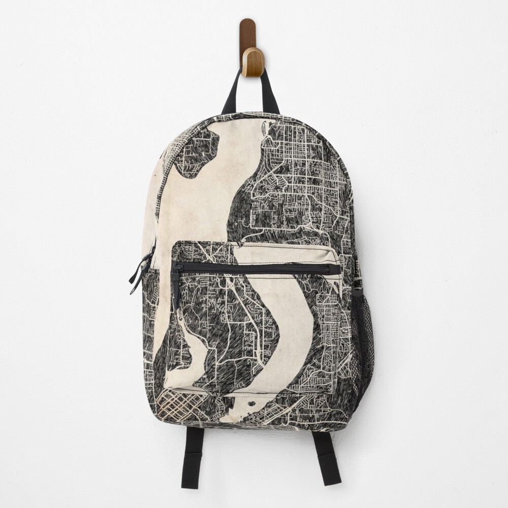Vista previa del artículo con la obra «Mochila», diseñado y vendido por InkMaps.