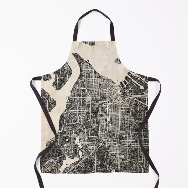 Aperçu de l'œuvre Tacoma map Washington Ink lines 2 créée et vendue par InkMaps.