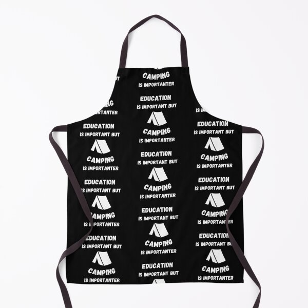 Item preview, Education Is Important But Camping Is Importanter In Black designed and sold by LuckyKermit.