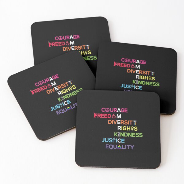 Item preview, Courage Freedom Diversity Rights Kindness Justice Equality  designed and sold by nicholsongregor.