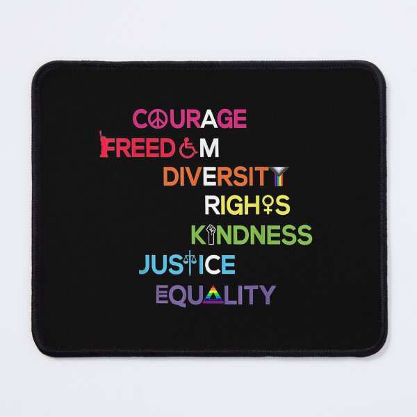 Item preview, Courage Freedom Diversity Rights Kindness Justice Equality designed and sold by nicholsongregor.