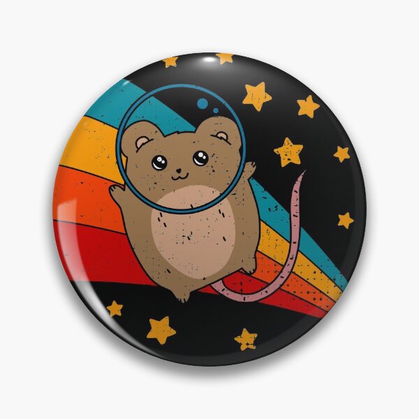 Item preview, Cute Vintage Natural Brown Fancy Mouse Owner Retro Pet Mouse In Space designed and sold by JokeGysen.