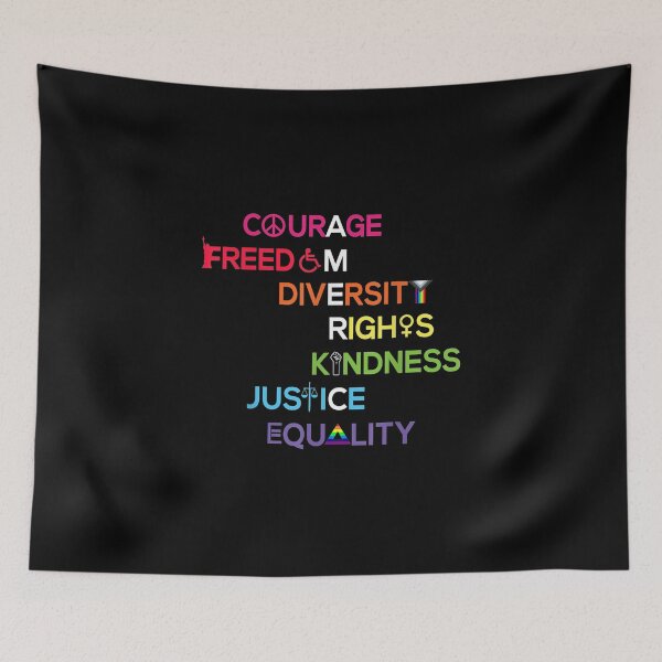 Item preview, Courage Freedom Diversity Rights Kindness Justice Equality  designed and sold by nicholsongregor.